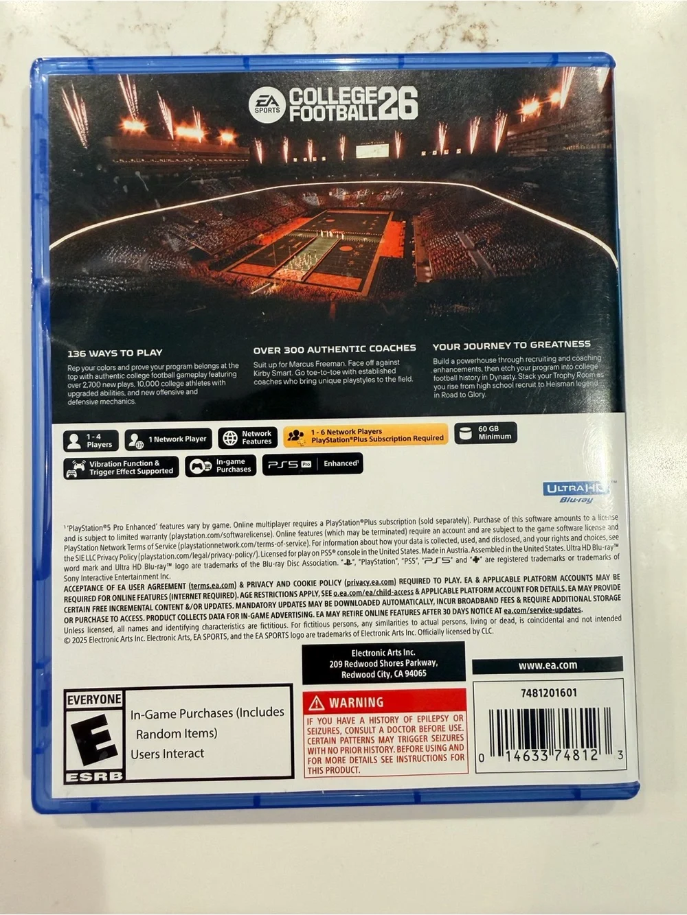 EA Sports College Football 26 for PS5 — new in box